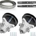 42" Deck Rebuild Kit Fit for MTD LT4200 M155-42 T1000 T1400 T1800 Mower, 2 Spindle 618-06991 918-06991, 2 Blades 742-04312 742-04308, 1 Belt 754-04060