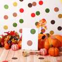 Syhood 10 Pcs Thanksgiving Party Decorations Orange Fall Paper Dot Circle Garlands 130 Feet Glitter Streamers Hanging Banner Decor