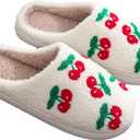 Cherry Slippers Home Slippers Comfortable Indoor House Preppy Slippers For Kids Women Men Girls, 40-41