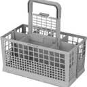 Dishwasher Silverware Baskets with Removable Handle, Universal Cutlery Utensil Basket Replacement Box, Bottle Basket with 7 Compartments for Small Items Multipurpose Dishwasher