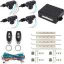 X AUTOHAUX 4 Doors Central Lock Locking System Car Keyless Entry Kit with Actuator - Only for 12V Vehicles Central Lock with 2 Remote Control Key