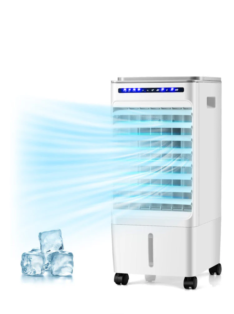 Lifecreek Portable Air Conditioner, 3-IN-1 Evaporative Air Cooler w/3.2Gal Tank, 4 Modes & 3 Speeds, 12H Timer, 6 Ice Packs, Remote Control, Windowless Swamp Cooler for Bedroom, Home, No Hose Needed