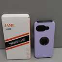 JAME for Google Pixel 9a Case, Dual Layer Military Grade Protection, Shockproof Cover with Metal Ring Holder Stand Kickstand, Slim Fit Protective Phone Case for Google Pixel 9A, Purple