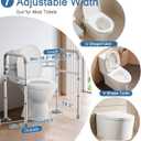 HOMLAND Toilet Safety Rails for Seniors, Adjustable Height & Width 350lb Toilet Handles for Elderly and Disabled, Foldable Toilet Safety Frame, Fit Any Toilet