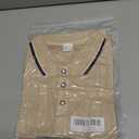Men's Golf Polo Shirts Short Sleeve Striped Casual Polo Shirts for Men Dry Fit Tennis T-Shirt Tops (L)