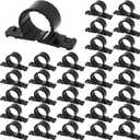Briwooody 50 Pack 1 Inch Pipe Supports Suspension Clamp Pipe Clamps Pex Clamps for Pex, Copper, CPVC(Black)