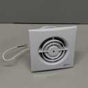 EINTTAX 4 Inch Bathroom Exhaust Fan, 130m³/h Quiet Ventilation Extractor with Check Valve, Wall/Window Mount Bathroom Exhaust Fan for Kitchen, Garage, Office, Shop, 12W, 34 dB, White