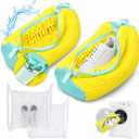 Shoe Washing Machine Bag, Shoe Laundry Bag for Washer and Dryer, Include Dry Net Bag, Reusable and Durable Zipper with Hook Design, Shoe Washing Bag for Sneaker (Yellow, 2 Pack)