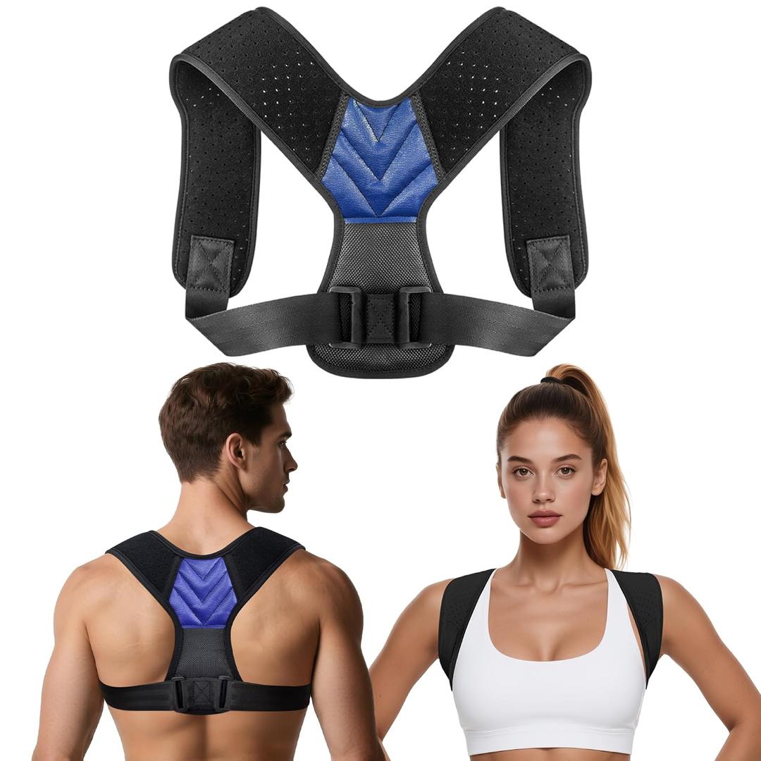 Back Posture Corrector for Men Women, Invisible Back Brace Shoulder Straightener for Neck Shoulder & Upper Back Pain Relief, (Chest Size 27"-38") M