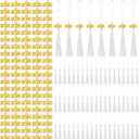 Cindeer 100 Pcs Mini Graduation Tassels with 100 Pcs 2026 Tassel Charms for Crafts Mini Silky Bookmark for Graduation Cap Keychain Ornaments DIY Craft Jewelry Making Project(White)