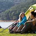 2 x Ecoart Silicone Expandable Collapsible Bowl for Travel Camping Hiking, Blue (1 Pack)