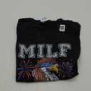 MILF Man I Love Freedom Eagle Funny Patriotic 4th Of July T-Shirt (Small, Black)