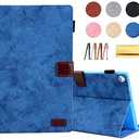 Smart Case for Fire HD 8 (8th/7th/6th Generation-Old Model), Techcircle Soft PU Leather Magnetic Flip [Auto Wake Sleep] Wallet Cover for Kindle Fire HD 8-inch Tablet (2018/2017/2016 Release), Blue