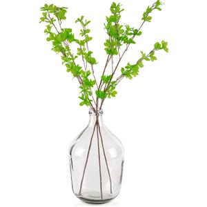 Bfttlity Clear Glass Vase Tall Farmhouse Vase for Branches Glass Vases for Centerpieces in Home Decoration (L)