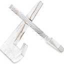 Plate Stand for Display, 6.5 Inch Picture Frame Holder Wooden, for Cook Book Decorative TableTop Art Easels Platter (White)