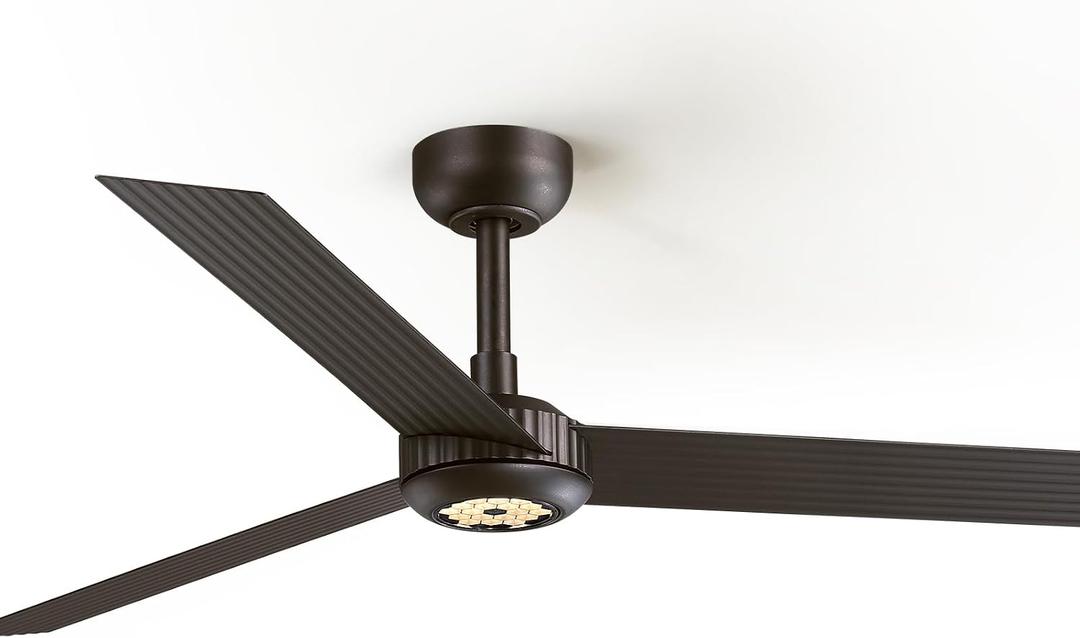 TALOYA Premium Ceiling Fans with Lights,Metal Body,Glimmering Mocha Finish,Dimmable, Noiseless, Reversible DC Motor,Remote Control,6-Speed
