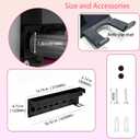 Aluminum Hair Tool Organizer Wall Mount & Countertop Hair Dryer Holder for Dyson Airwrap Styler and Supersonic Hair Dryer with 7 Slots Bathroom Accessories Rack, Black