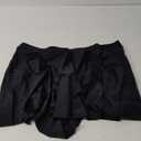 Tempt Me Women's High Waisted Swim Skirt with Side Pocket Swim Skorts Tummy Control Swim Bottoms with Built-in Brief (Black 1, 22W)