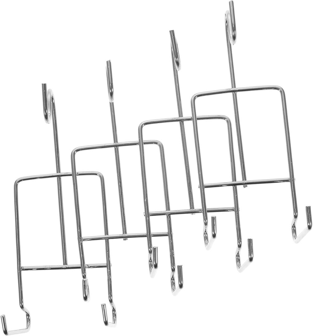 4Pcs Coffee Mug Display Rack Saucer Holder Metal Coffee Cup Stand for Kitchen Counter Space-Saving Storage Solution (Silver)