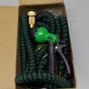 Flexi Hose with 8 Function Nozzle, 50FT - Lightweight Expandable Garden Hose, No-Kink Flexibility, 3/4 Inch Solid Brass Fittings and Double Latex Core - Black and Green