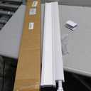 LazBlinds No Tools No Drill 1" Vinyl Mini Blinds, Cordless Blinds for Windows, Light Filtering Horizontal Window Blinds & Shades, 31" W x 64" H, White