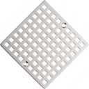 Square Shower Drain Cover, 4 Inch, SUS304 Stainless Steel, Hair Catcher Filter, Brushed Finish (Brushed Nickel)