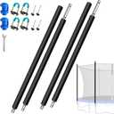 2PCS Trampoline Replacement Poles-Universal Trampoline Replacement Enclosure Pole Kit with Foam SleevesPole Caps & Hardware for 2 Installation Methods, Fits 8-16FT Straight Pole Trampolines Frame