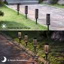 MAGGIFT Solar Pathway Lights, Outdoor Dual-use Upgrade Brown Stainless Steel Solar LED Lights, 8 Lumen Decorative Garden Light, Patio Lawn Driveway Landscape Decorations, Warm White, 6 pack
