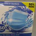 2 x PURE GEM [Pack of 150] Single Use Disposable Blue Face Mask, Soft on Skin, 3-ply Masks Facial Cover with Elastic Earloops Great For Home, Office, School, and Outdoors