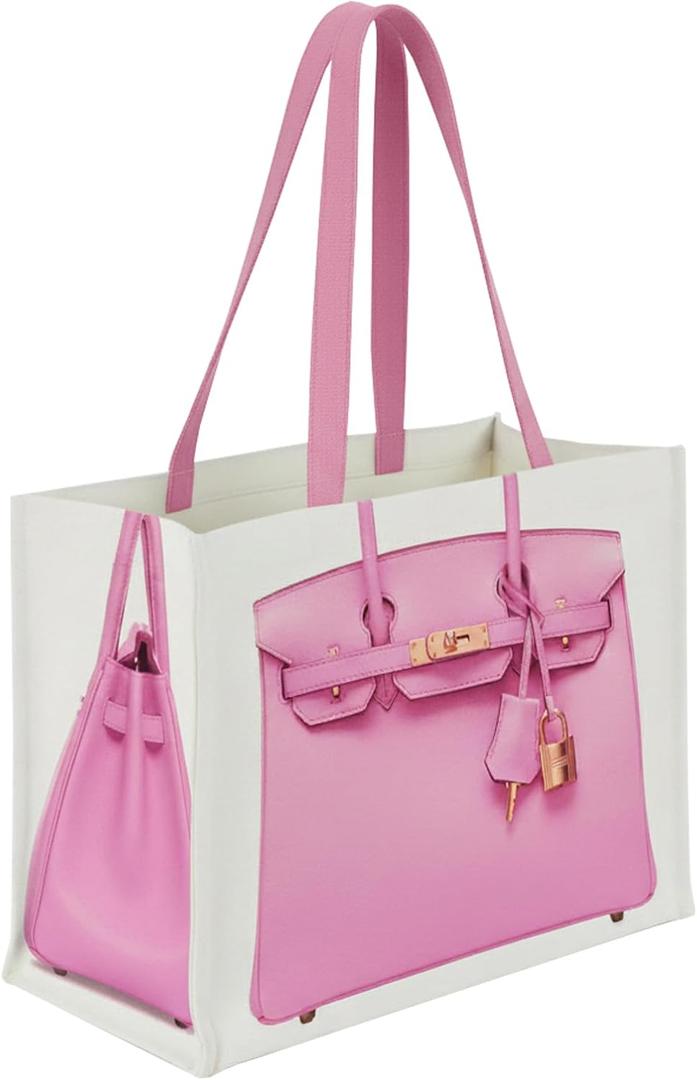 Chic Canvas Tote with Fashion-Inspired Print  Funny Gift Bag for Women, Stylish Holiday Present, Foldable Everyday Carryall