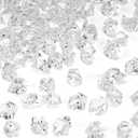 DomeStar 1000PCS Fake Ice, Acrylic Fake Diamonds Vase Filler Plastic Gems Clear Rocks for DIY craft Table Scatter Decor