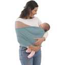 Baby Wrap Carrier, Perfect Baby Carrier Wrap Sling for Newborn and Infant up to 35 lbs. (Steel Blue, M )