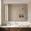 40"x30" Bathroom Vanity Mirror for Wall Aluminum Framed Farmhouse Rectangle
