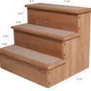 Zoovilla PTR0082212010 Yorkshire Pet Step with Storage, with Storage, Natural Wood, 15.55D x 17.50W x 14.76H