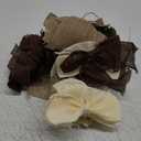 Suncalla 24 Pcs Burlap Christmas Bows Decoration 5.9 Inch Christmas Tree Rustic Ornament Natural Burlap Ribbon Bow Knot for Xmas Tree Wreath Holiday Party Decorations (Neutral)