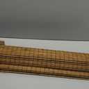 LazBlinds Cordless Bamboo Roman Shades, Privacy Blinds for Interior Windows, Room Darkening Roll Up Bamboo Blinds for Home & Patio, 34" W x 64" H, Highfield Teak