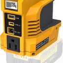 200W Portable Power Inverter for Dewalt 20V Battery | DC 20V to AC 120V Portable Power Station with 1 USB Ports & 1 Type-C Fast Charging, 200LM LED,Camping & Emergency Use