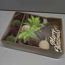 38Pcs Velvet Christmas Ornaments Set, Brown Green Beige Flocked Christmas Ornaments for Xmas Tree Decorations Shatterproof Plastic Hanging Balls for Indoor Home Party Holiday Decor Gifts