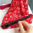 2PCS Magical Magic Props Change Bags (Red + Blue) with 2PCS Paper Pull Flowers Make it Appear or Disappear for Magic Tricks