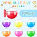Sosation 150 Pcs 1.1 Inch Gumball Vending Machine Capsules Empty Round Plastic Containers for Prizes Party Favors (Stylish Color)