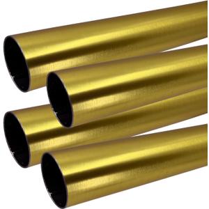 72" HEAVY DUTY Round Closet Rod | 32mm Diameter | Satin Brass Clothes Pole | 4 Pack