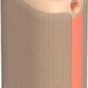 Monster DNA One Portable Bluetooth Speaker, Loud Portable Speaker with 360 Bass Sound and 10W Qi Certified Wireless Charging Pad, IP67 Waterproof- for Travel, Indoor and Outdoor Use (Tan/Neon Orange)