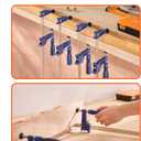 VEVOR Bar Clamps for Woodworking, 4-Pack 36 inch Opening, Lockable F-Clamp with 600 lbs Load Limit, 2-1/2 inch Depth, Cast Iron and Carbon Steel, Easy to Use, Wood Clamps for Woodworking Metal Working