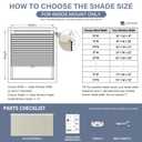 AOSKY No Drill Cordless Blackout Cellular Shades, 27" W x 64" H, Beige