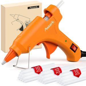 30W Mini Hot Glue Gun Kit with 30 Glue Sticks, Fast Preheating Hot Melt, High Temp for School Crafts DIY Arts and Quick Home Repairs