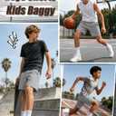 Yooo's Vivi Boy's Shorts with Drawstring, Light Heather Gray, 14-16 Years