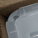 IRIS USA File Box, Plastic File Organizer with Lids for Letter/Legal File, Portable Document Box For Moving, Storage Bin with Durable and Secure Lid, Stackable Nestable BPA-Free, Clear 35 Qt. 4 Pack