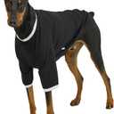 Ringer Dog Shirt for Dogs Cotton T-Shirts Soft Breathable Dog Shirts Pet Clothes (X-Large, Black/White)