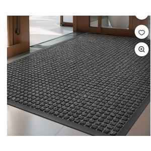 Color&Geometry Front Door Mat Outside Entrance, All-Season Heavy Duty Outdoor Door Mat for Patio Waterproof, Welcome Mat Doormat Outdoor Entrance Non Slip with Rubber Backing, Grey 24''x36''