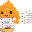 4 x Fall Decorations for Home Cute Fall Maple Leaf Decor Doll Autumn Thanksgiving Decor Autumn Holiday Decorations Handmade Crochet Doll Gifts (Doll 2107)